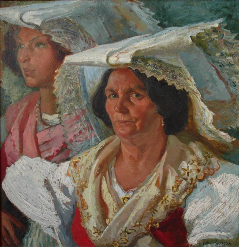 ESCALANTE, Juan Antonio Frias y portrait of pacchiana Spain oil painting art